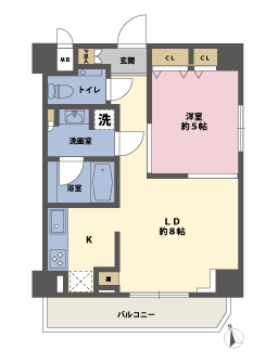 1LDKの間取図